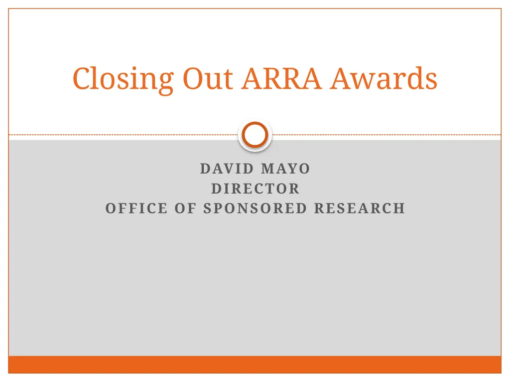 Tuesday, December 4, 2012 Research Administration - slide 3 of 31