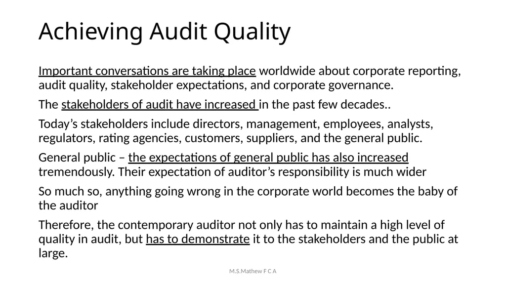 Achieving Audit Quality & Compliance with Peer - slide 2 of 83