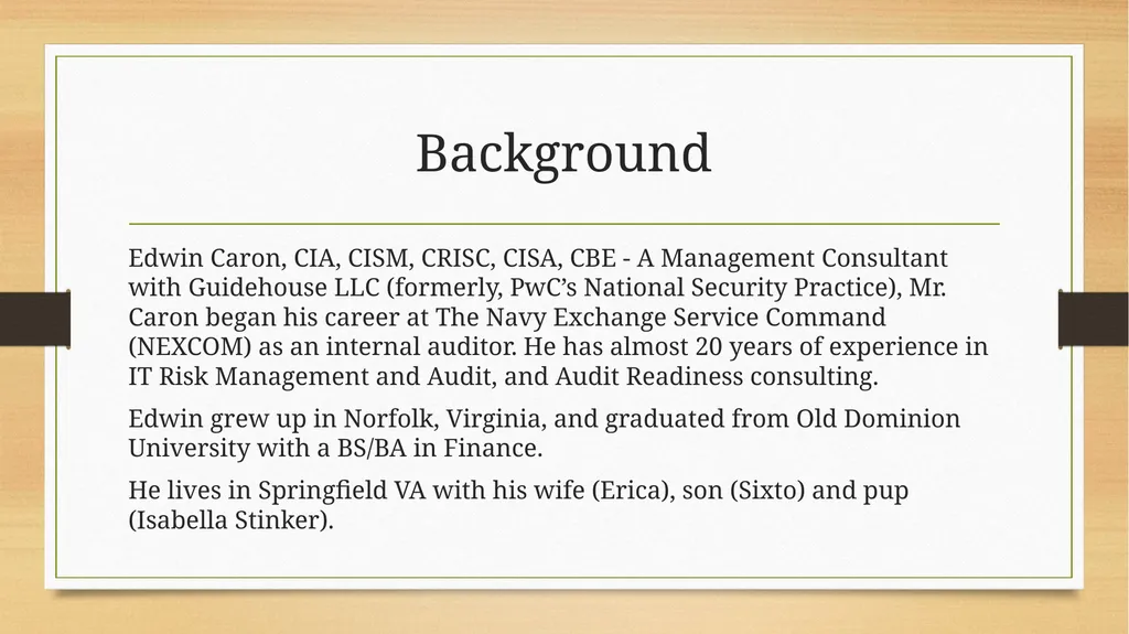 Basics to Performing Value-added IT Audits - slide 2 of 39