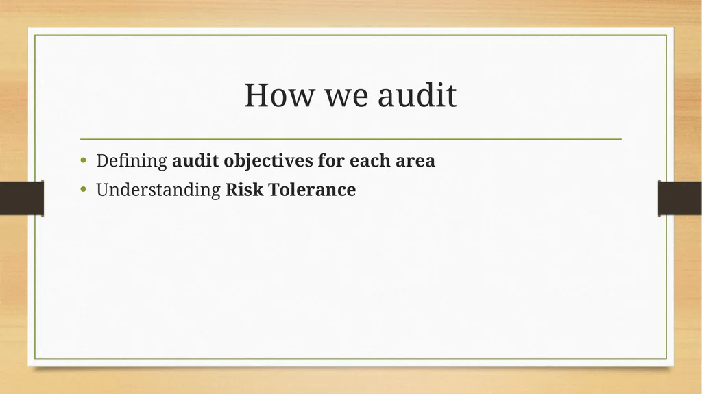 Basics to Performing Value-added IT Audits - slide 30 of 39