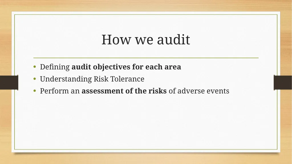 Basics to Performing Value-added IT Audits - slide 31 of 39