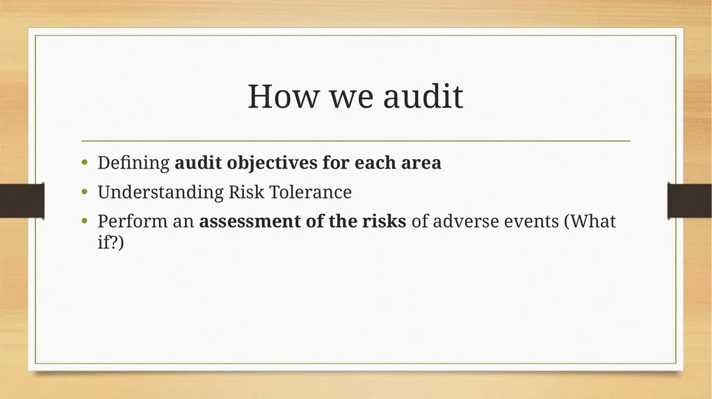 Basics to Performing Value-added IT Audits - slide 32 of 39