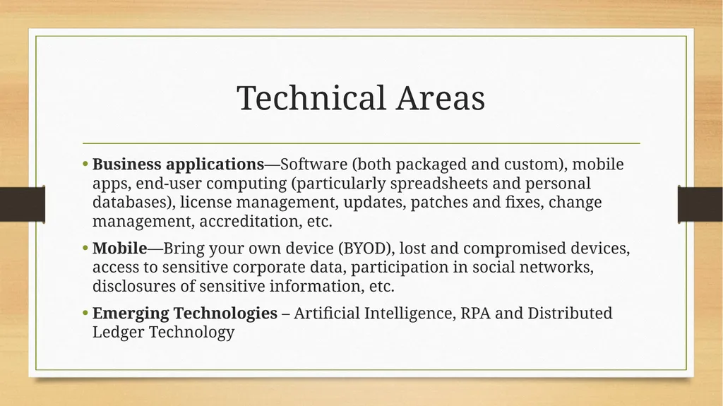 Basics to Performing Value-added IT Audits - slide 22 of 39