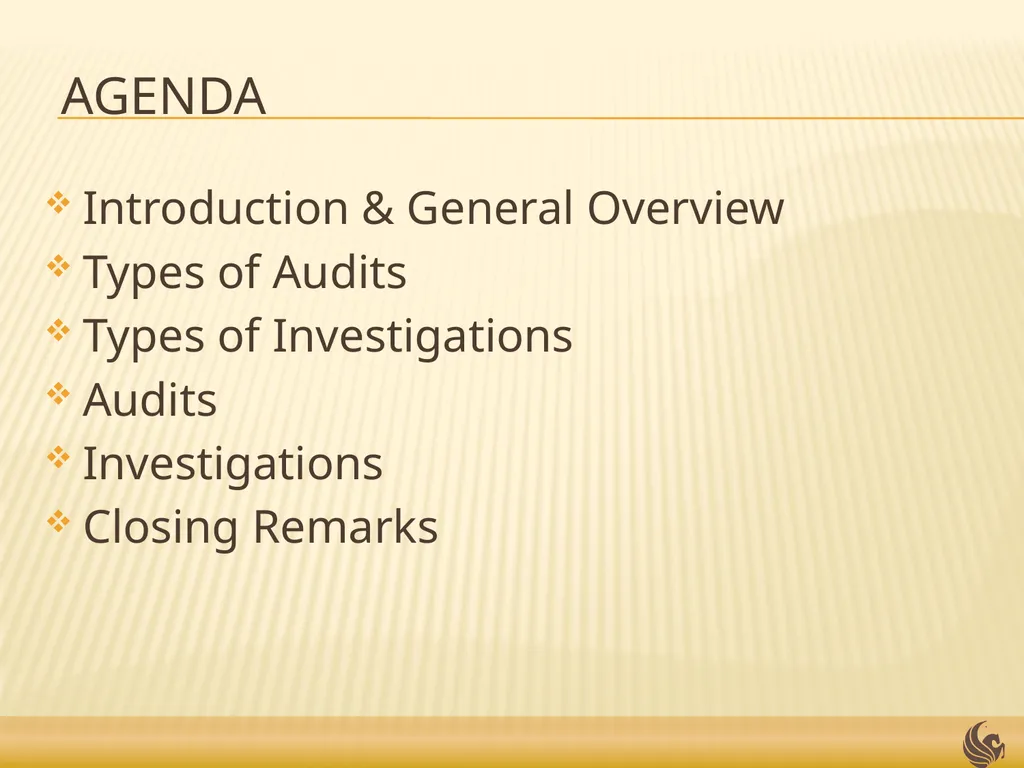 Audits and Investigations Presented by: Doug - slide 2 of 23