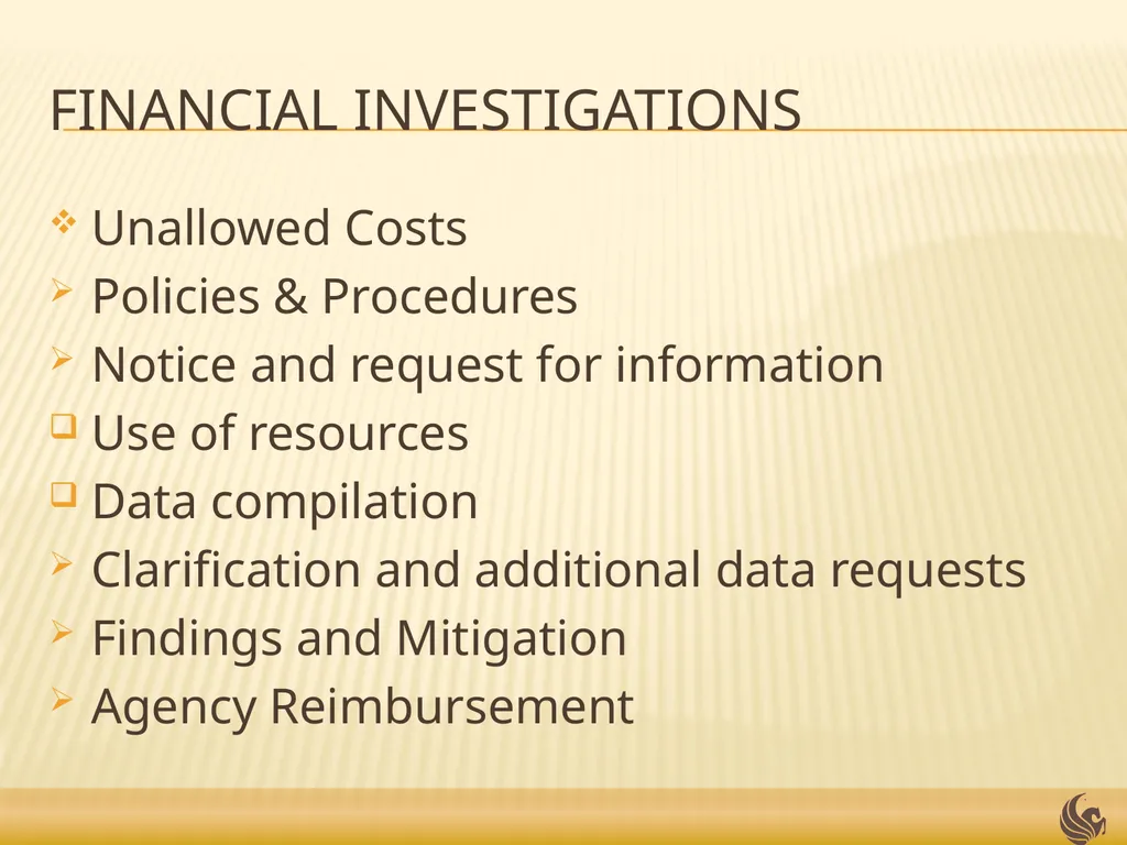 Audits and Investigations Presented by: Doug - slide 17 of 23