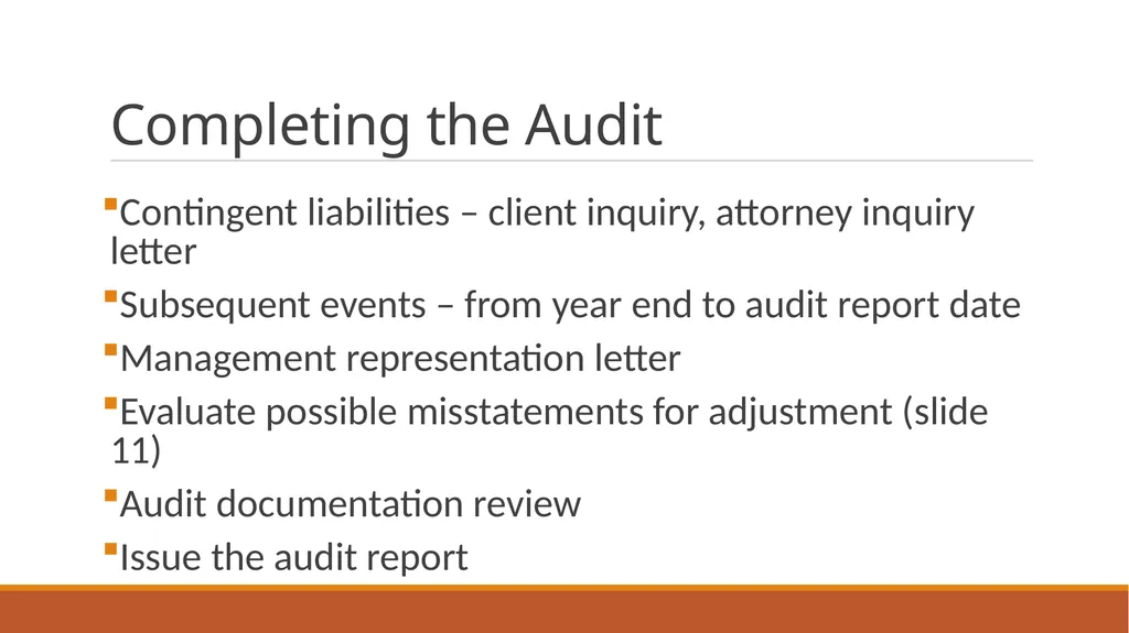 Audit Week one Course Administration Professor - slide 112 of 113