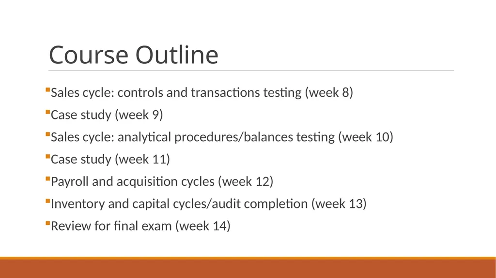 Audit Week one Course Administration Professor - slide 5 of 113