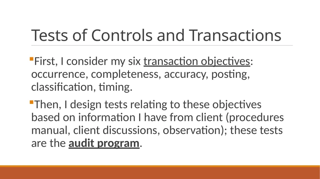 Audit Week one Course Administration Professor - slide 61 of 113