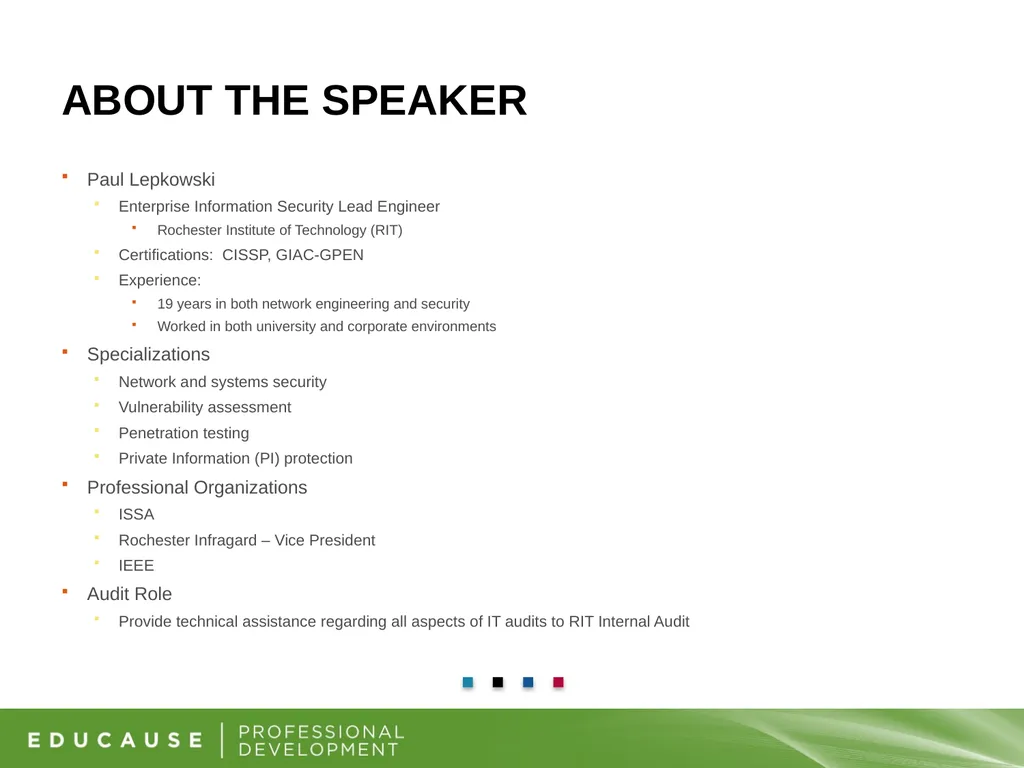 Information Security and Internal Audit Working - slide 6 of 23