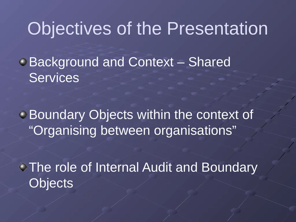 “Applications of Research” Auditing in the Shared - slide 3 of 26