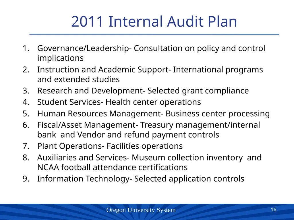Oregon University System Presented by: Patricia - slide 16 of 18