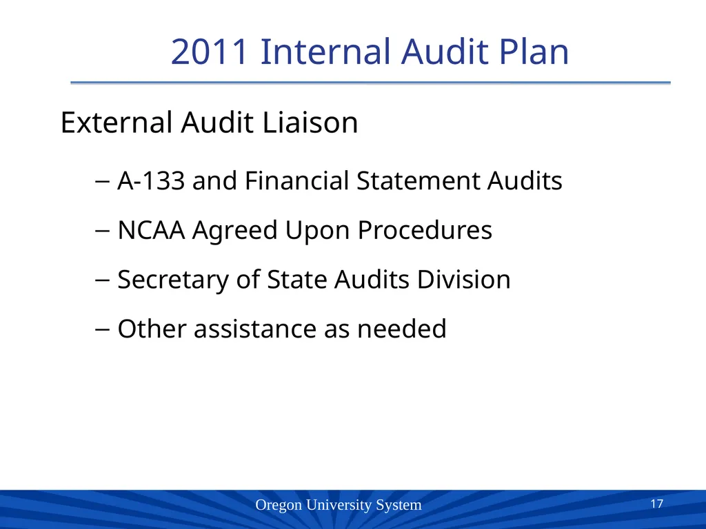 Oregon University System Presented by: Patricia - slide 17 of 18