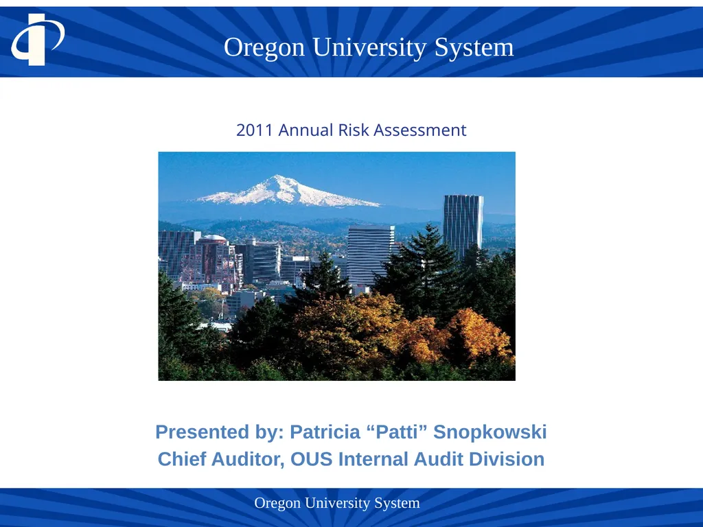 Oregon University System Presented by: Patricia - slide 1 of 18