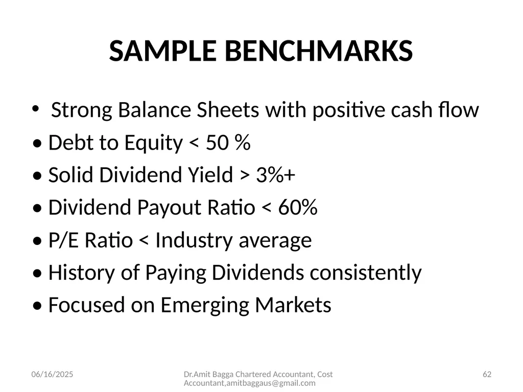 VALUATION 3/19/2014 Dr.Amit Bagga Chartered - slide 62 of 68
