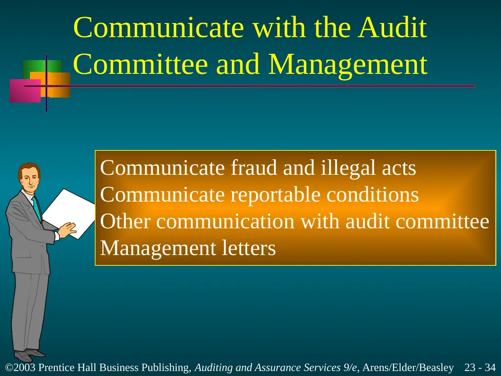 Completing the Audit Chapter 23 Learning Objective - slide 34 of 37