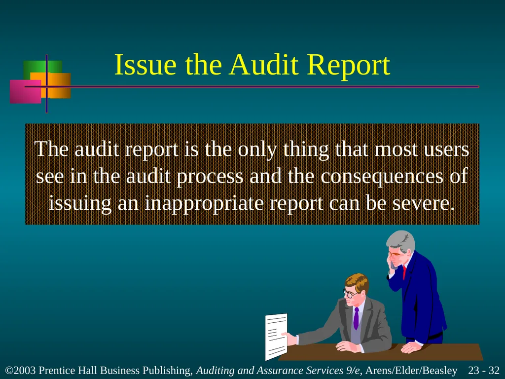 Completing the Audit Chapter 23 Learning Objective - slide 32 of 37