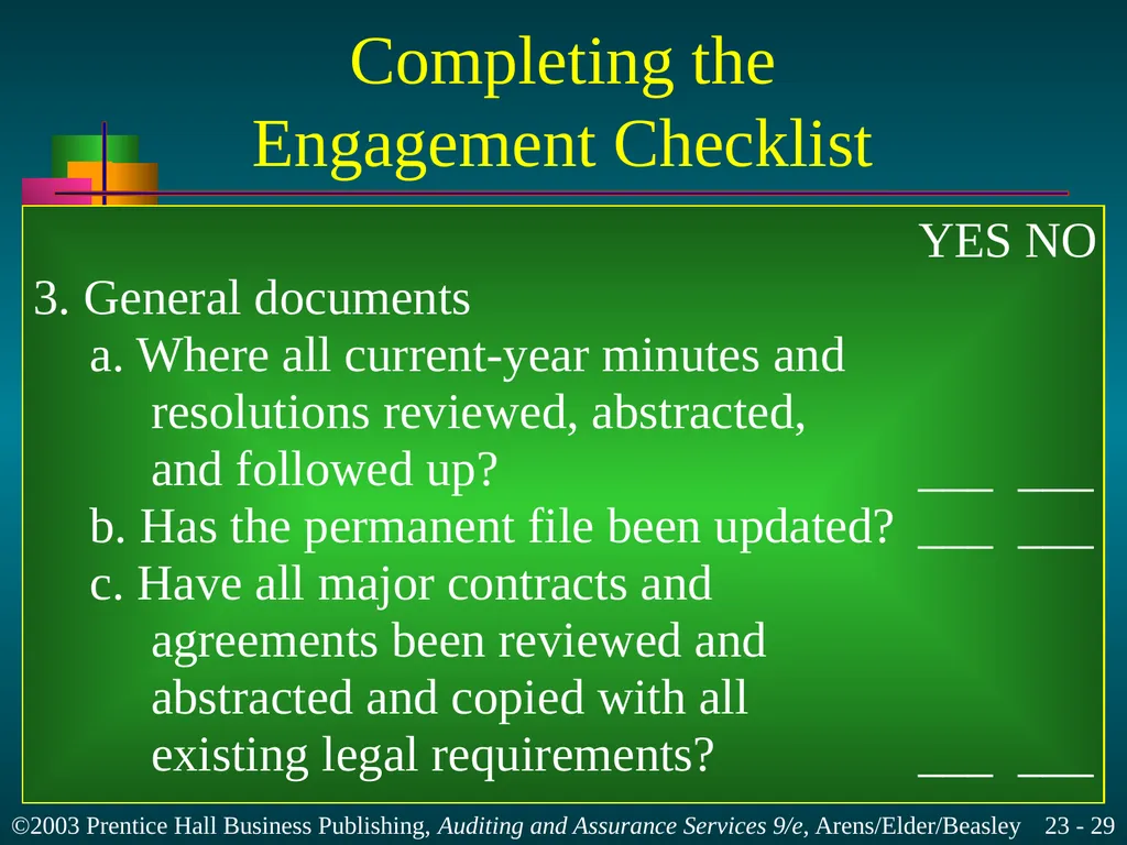 Completing the Audit Chapter 23 Learning Objective - slide 29 of 37