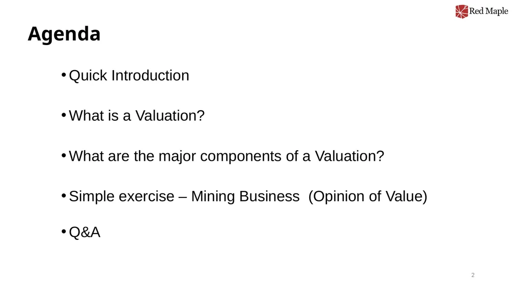 Introduction to Valuation Chris Young, Ph.D. - slide 2 of 52