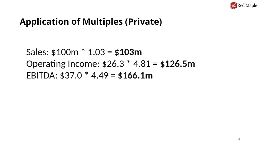 Introduction to Valuation Chris Young, Ph.D. - slide 44 of 52