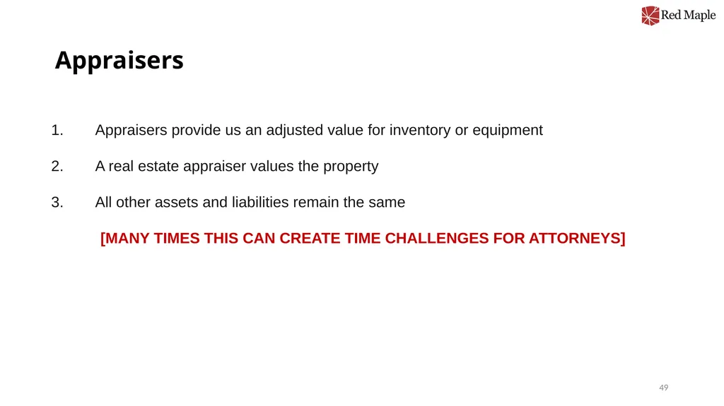 Introduction to Valuation Chris Young, Ph.D. - slide 49 of 52