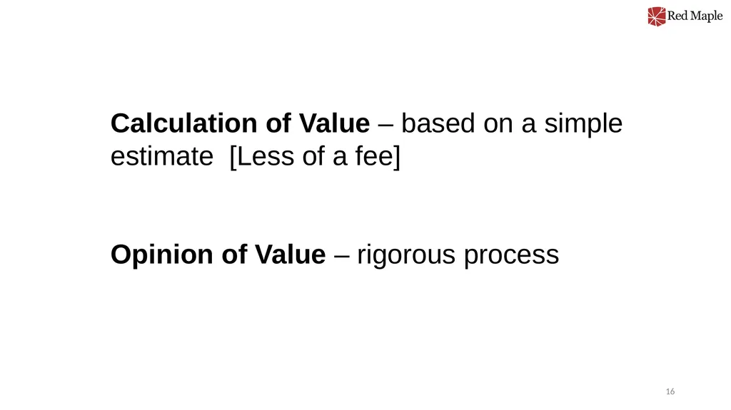Introduction to Valuation Chris Young, Ph.D. - slide 16 of 52