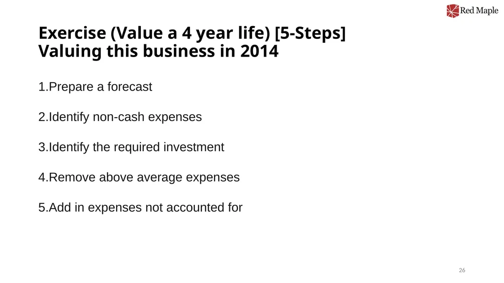 Introduction to Valuation Chris Young, Ph.D. - slide 26 of 52