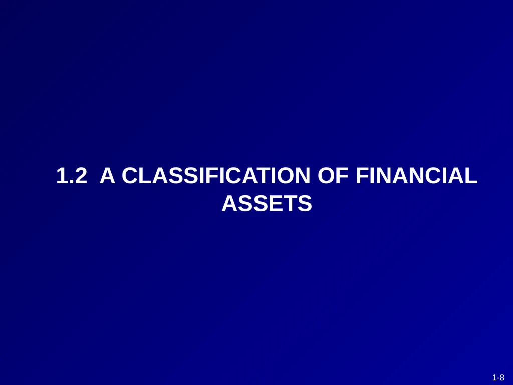 CHAPTER 1 Investments - Background and Issues This - slide 8 of 52