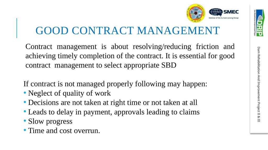 Important aspects of procurement and contract - slide 20 of 40