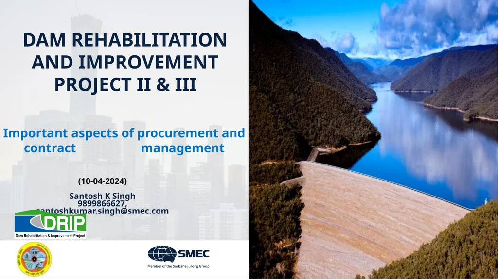 Important aspects of procurement and contract - slide 1 of 40
