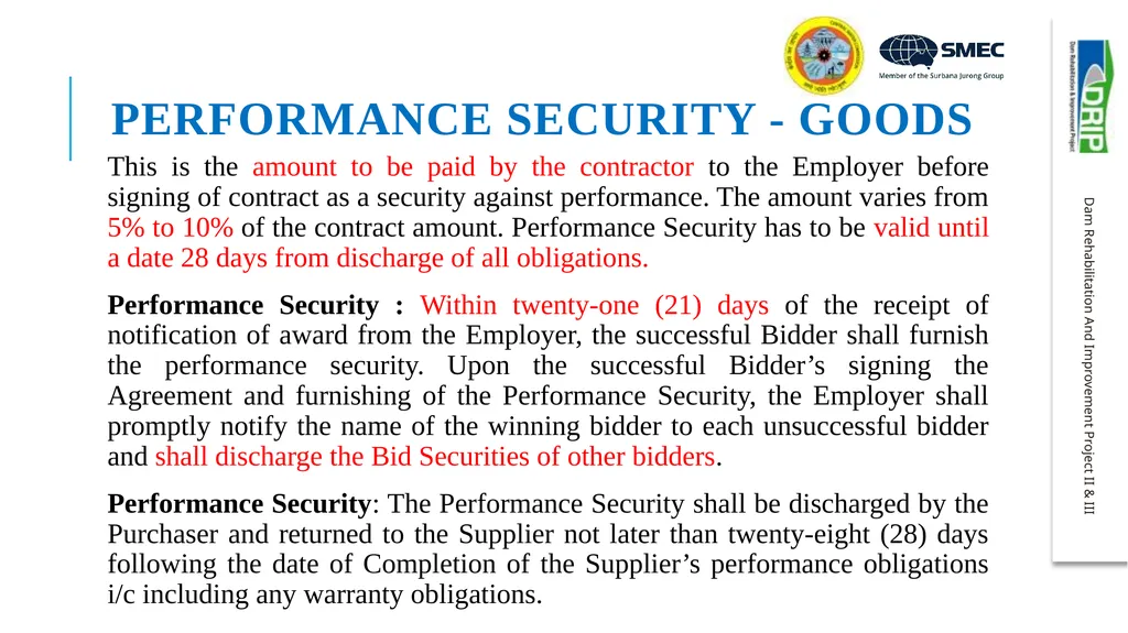 Important aspects of procurement and contract - slide 30 of 40