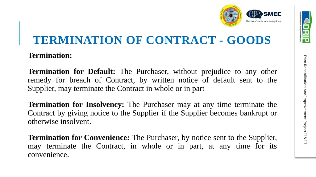Important aspects of procurement and contract - slide 38 of 40