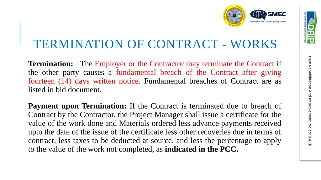 Important aspects of procurement and contract - slide 37 of 40