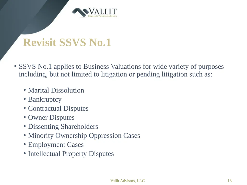 Statement on Standards for Forensic Services (SSFS - slide 13 of 37