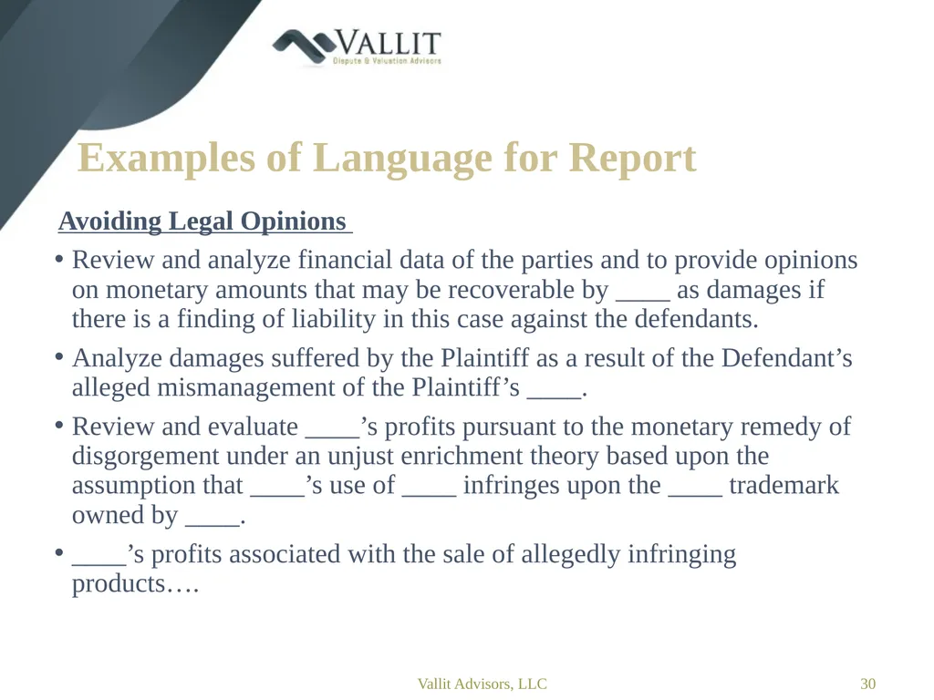 Statement on Standards for Forensic Services (SSFS - slide 30 of 37
