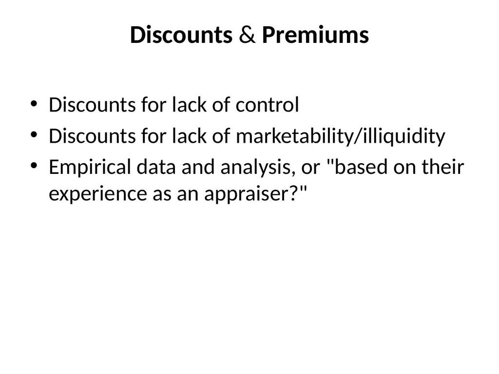 Reviewing a Business Valuation Riley J. - slide 59 of 61