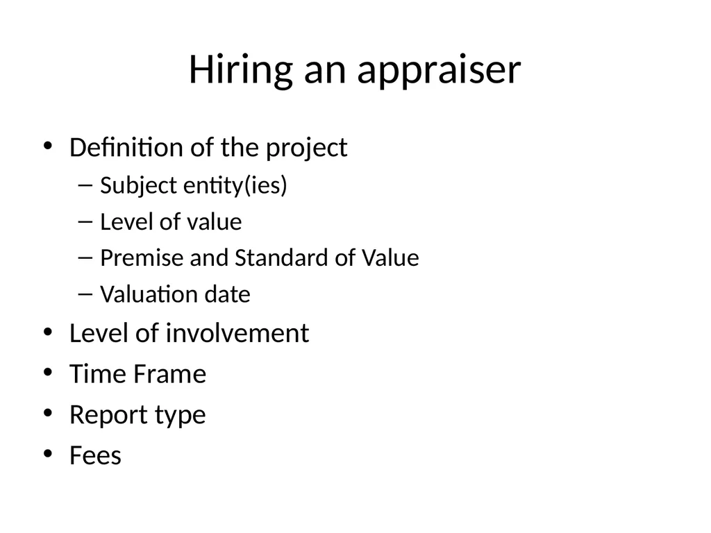 Reviewing a Business Valuation Riley J. - slide 6 of 61