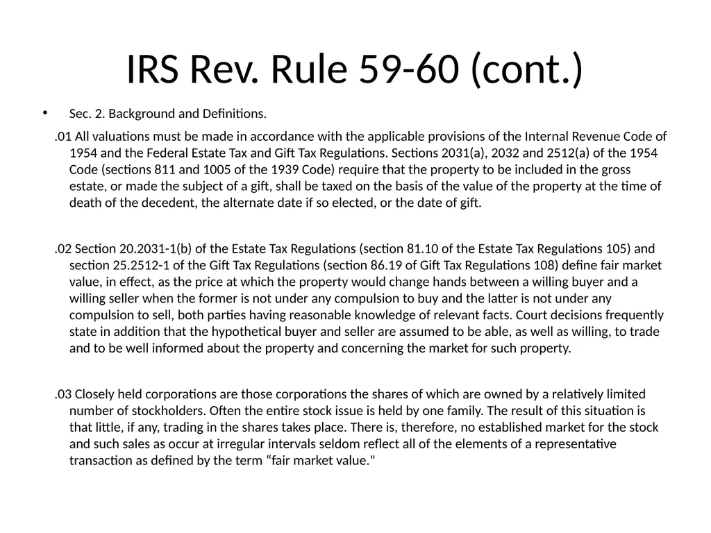 Reviewing a Business Valuation Riley J. - slide 20 of 61