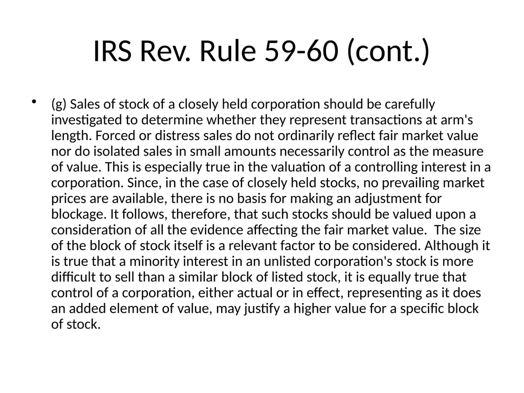 Reviewing a Business Valuation Riley J. - slide 29 of 61