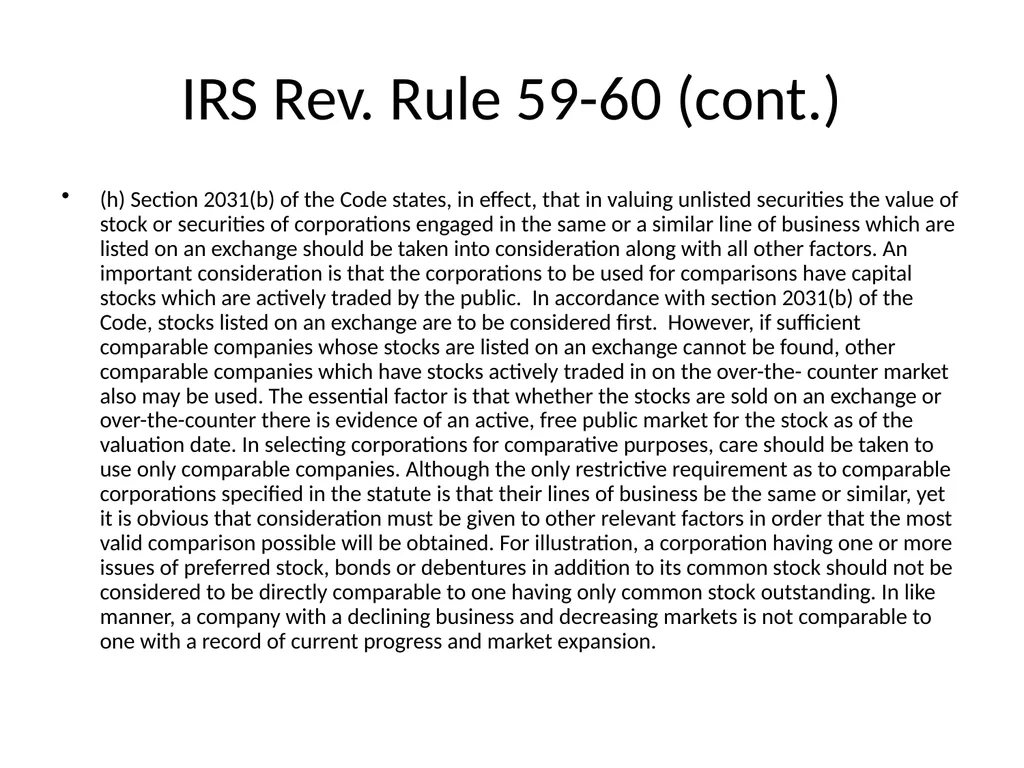 Reviewing a Business Valuation Riley J. - slide 30 of 61