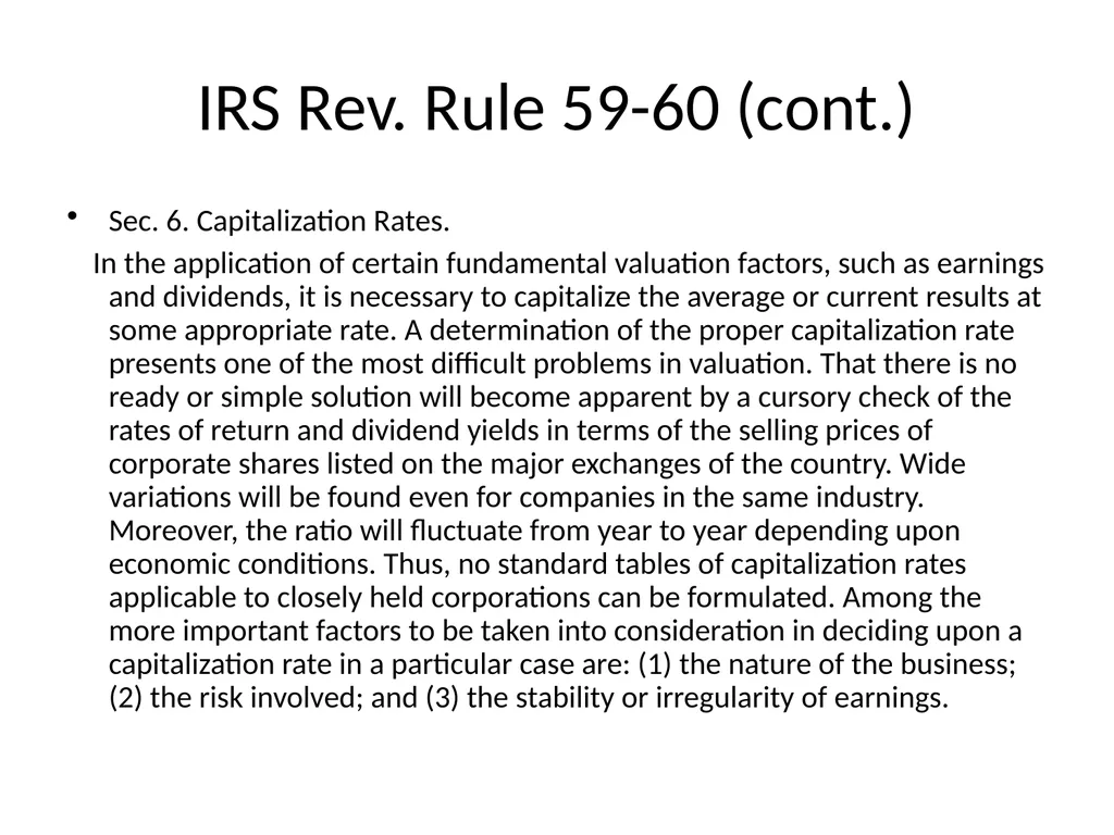 Reviewing a Business Valuation Riley J. - slide 32 of 61