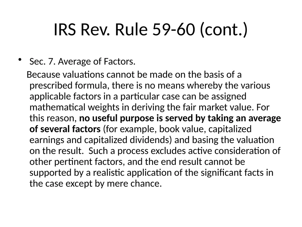 Reviewing a Business Valuation Riley J. - slide 33 of 61
