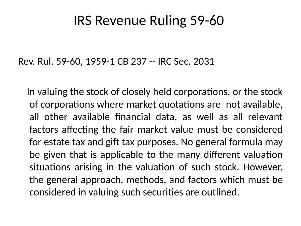 Reviewing a Business Valuation Riley J. - slide 18 of 61