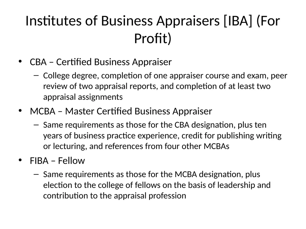 Reviewing a Business Valuation Riley J. - slide 15 of 61