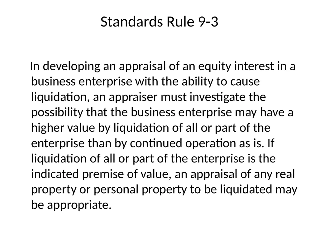 Reviewing a Business Valuation Riley J. - slide 46 of 61