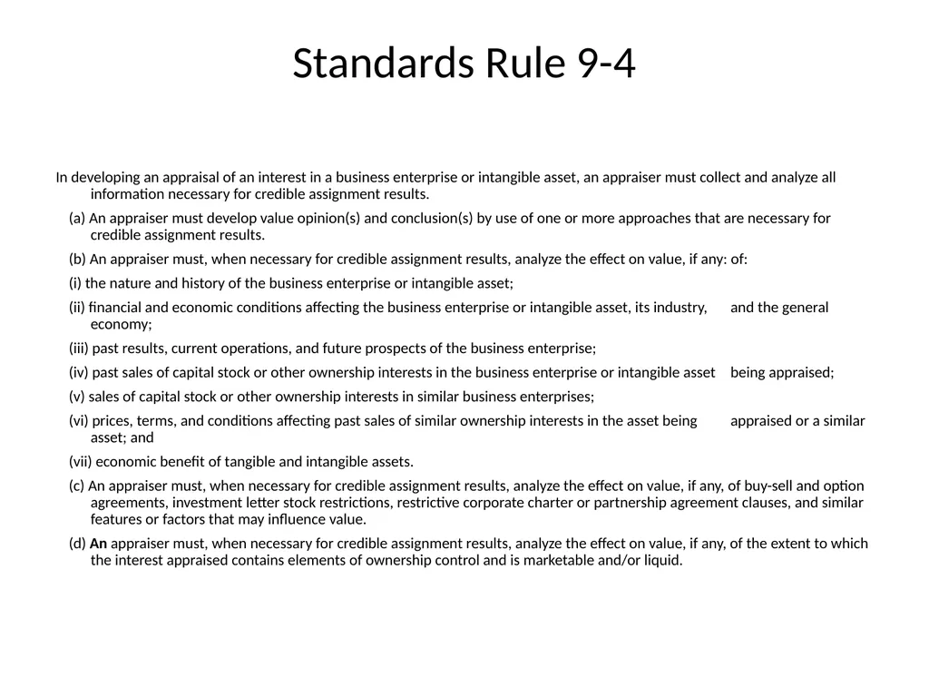 Reviewing a Business Valuation Riley J. - slide 47 of 61