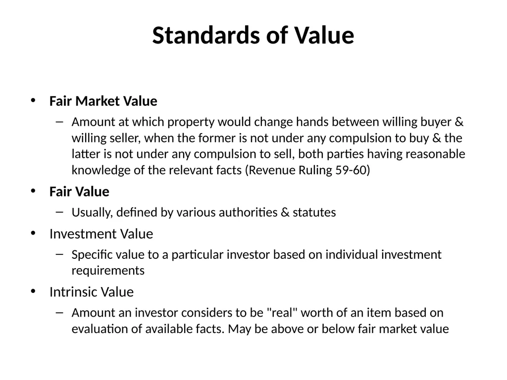 Reviewing a Business Valuation Riley J. - slide 8 of 61
