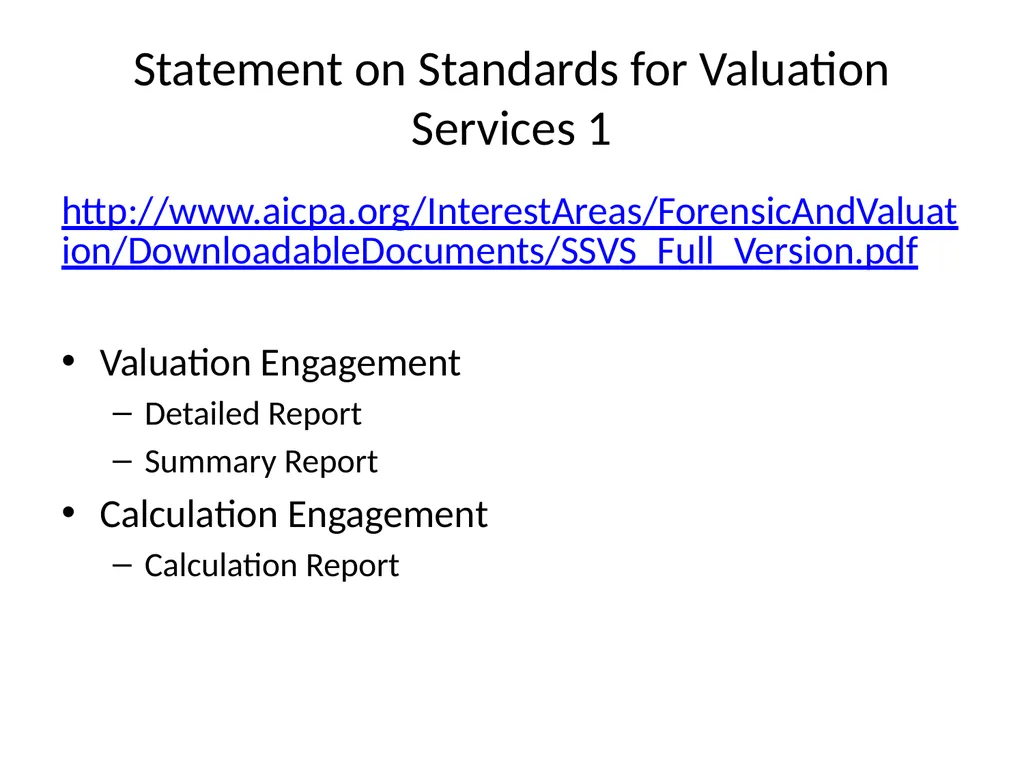 Reviewing a Business Valuation Riley J. - slide 54 of 61