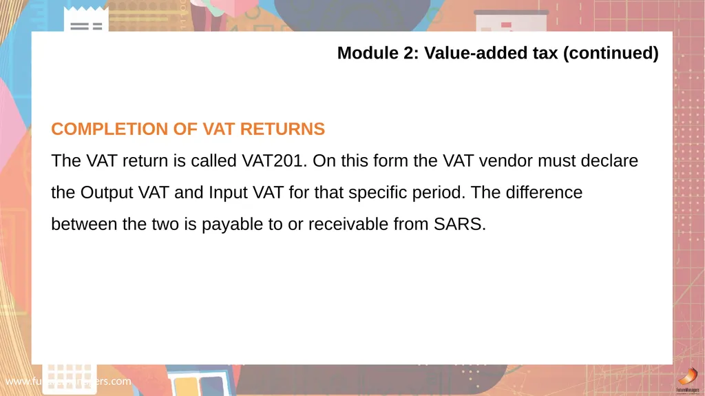 Financial Accounting N6 www.futuremanagers.com - slide 13 of 40