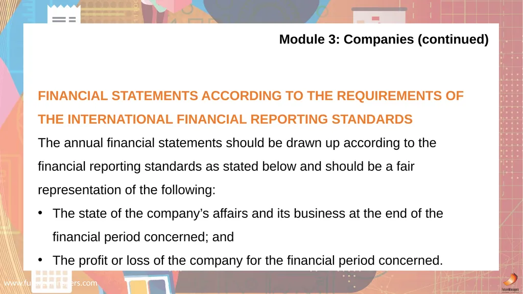 Financial Accounting N6 www.futuremanagers.com - slide 18 of 40
