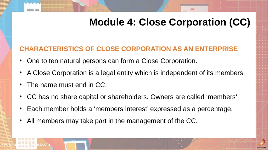 Financial Accounting N6 www.futuremanagers.com - slide 19 of 40